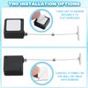 PATIKIL 3.3 Ft Retractable Remote Control Tether, 2 Pcs Square Security Cable Lanyard Lock with Adjustable Clasp Adhesive for TV Remote Control Controller, Black(Square Iron Cap)