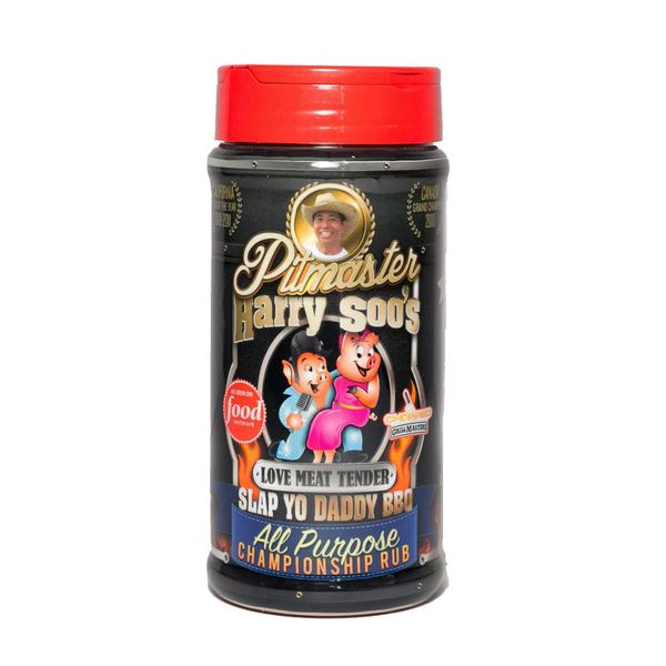 Slap Yo Daddy BBQ Rub - All Purpose Championship BBQ Seasoning from Harry Soo - Pork Rub, Rib Rub, Brisket Rub - No MSG, Gluten Free - BBQ Rubs and Spices for Smoking - Love Meat Tender - 12 Oz