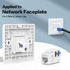 Enmane Cat6 RJ45 Keystone Jack Keystone Jack 90° Angled Ethernet Punch Down Keystone Modules 50pack