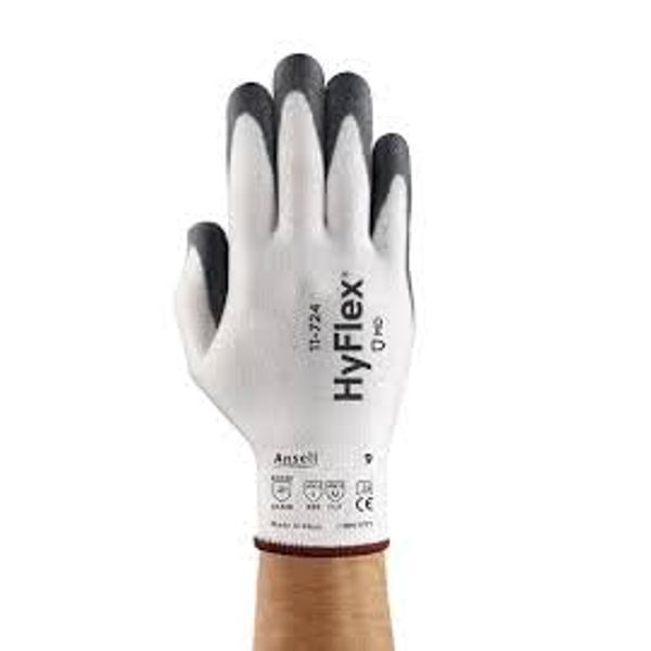 11-724 Cut Resistant Gloves, Black/White, PU Palm, Vend Pack, Size 6