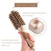 Round Hair Brush Blow Drying Brush Ionic Boar Bristles Anti-Static Round Brush for Hair Drying,Curling & Straightening