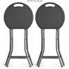 Portable Folding Stools ,Plastic Foldable Stool ,300lbs Capacity ,2-Pack Black