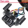 ETUKER 7Pin Pre-Wired Socket with 1.9M Cable,Trailer Socket Metal (7MS)
