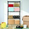 5-Layer Storage Rack Shelf Steel Wire Tier Rolling Carts Shelving Black Holder