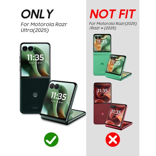 Vizvera for Motorola Razr Ultra 2025 Case with Hinge Cover,Built-in Screen Protector Shockproof All-Inclusive Smartphone Cover Wireless Charging for Motorola Razr Ultra 2025(Blue)