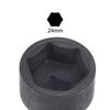 sourcing map 3/8" Drive by 24mm 6-Point Impact Shallow Socket, CR-MO Metric Sizes 2 Pcs