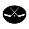 Hockey Puck and Sticks Black PopSockets Swappable PopGrip