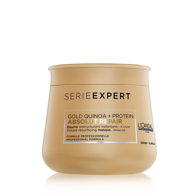 L’Oréal Professionnel | Mask, With Protein And Gold Quinoa for Medium-Thick Dry And Damaged Hair, Serie Expert Absolut Repair, 250 ml