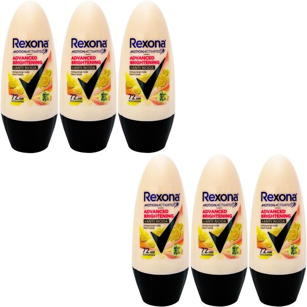 Rexona Lexona Women's Deodorant Roll-On Advanced Brightening Anti Noda Set 45ml x 6 Packs