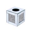 Deenz Cube Mirror Square Strip Border Tissue Box Cover Holder Napkin Holder Bathroom Organizer