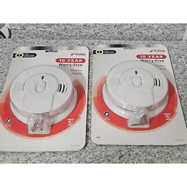 ✨️ 2x Kidde 10 Year Worry-Free Smoke Detector Battery Powered Smoke Alarm NEW