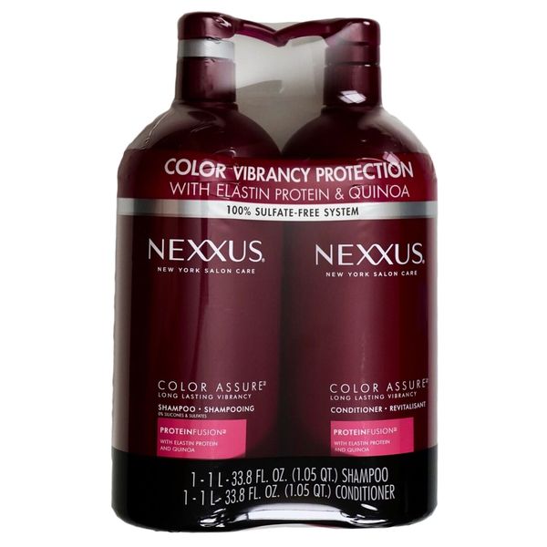 Nexxus Color Assure Shampoo and Conditioner Protein Fusion Quinoa, 33.8 FL OZ