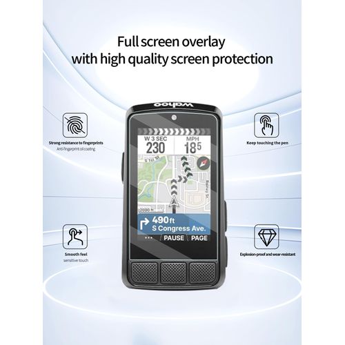 UYRUREL Screen Protector for Wahoo ELEMNT BOLT V3 GPS Cycling/Bike Computer, High-definition Scratch Resistant Film,HD Clear, Bubble Free with Easy Installation Kit, 2 Pack.