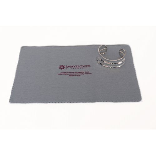 Pro Size Polishing Cloth Set of 2 Large Cleaning Cloths Pure Cotton Made in USA for Gold Silver and Platinum Jewelry Coins Watch, Silverware 11 x 14 inches each Tarnish Remover Keeps Jewelry Shining
