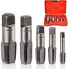 KEWAYO 5pcs NPT Pipe Tap Set Thread Forming Taps Pipe Taps 1/8" 1/4" 3/8" 1/2" 3/4" Threading Pipe Tap Set Pipe Threading Tools