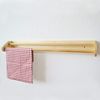 Solid Wood Pine Wall Mounted Towel Rail Holder Rack 100 cm