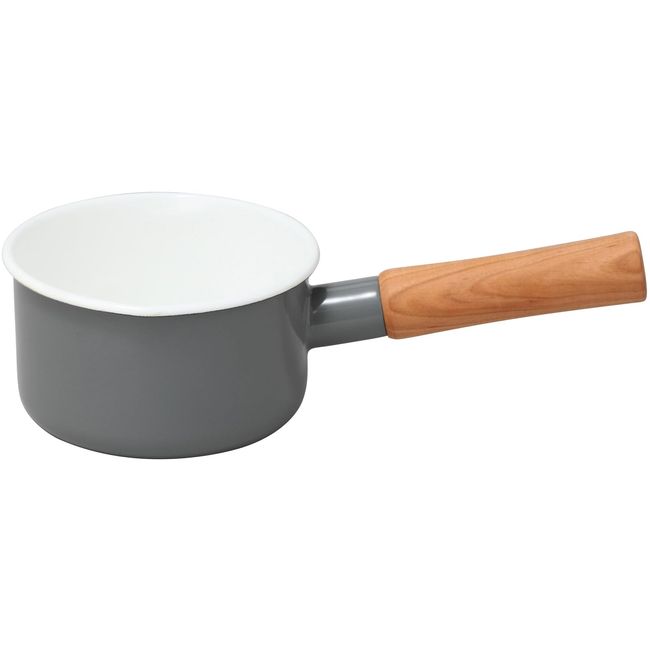 Noda Horo CL-12MGR Milk Pan, Hollow 4.7 inches (12 cm), Compatible with Gas Fire, Gray, Made in Japan