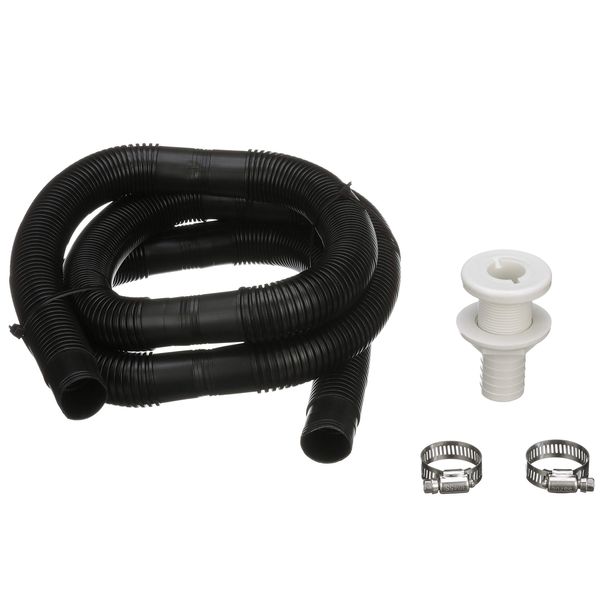 Seachoice 19451 Bilge Pump Installation Kit for 1-1/8 Inch Outlets – with 6 Foot Hose, 2 Hose Clamps, and Thru-Hull Fitting