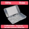 NOVO OVO 120 pcs Hawk Curved Eagle Claw Extra Super Extreme Deep Curve Half Cover Short Square Tapered Transparent Clear Cystal False Nail Extension Tips Acrylic Nail 10 Sizes Bag Packaging