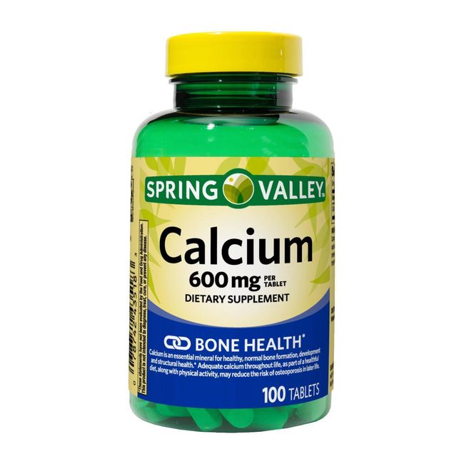 Calcium 600 Mg Bone Muscle Nerve Joint Immune Structural Health Support 100 Tabs