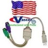 Vaster USB Mouse Keyboard Adapter SKU : 20298 Computer USB Port to PS/2 Keyboard & PS/2 Mouse Adapter Cable with Active Chip