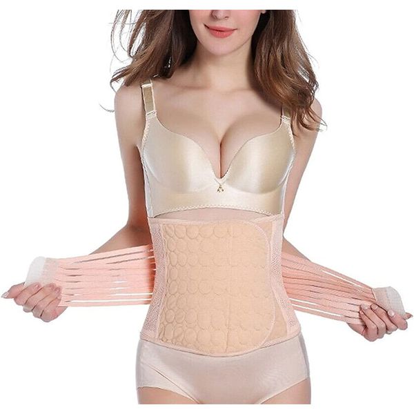 TUOY Postpartum Belly Band, Girdle for Postnatal Care, C-section Recovery Belt, Post Surgery Belly Wrap Lumbar Support Wrap Waist Trainer Body Shapewear Nude