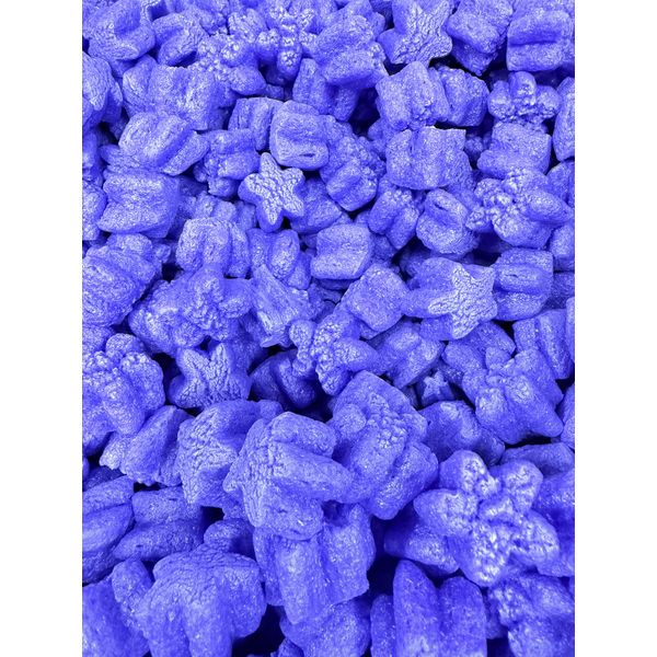 FunPak Plant Based Biodegradable Packing Peanuts 1.5 cu ft Bag Compostable (Purple Stars)