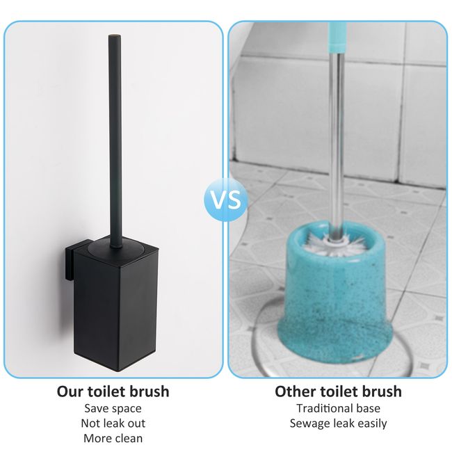 Toilet Brush Holder Wall Mounted Bathroom Cleaning Brush Space