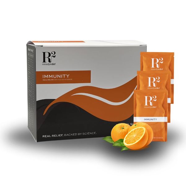 Remedy Relief Immunity - Daily Immune Support Supplement - Boost Your Defenses Naturally - 30 Individual Sachets - Tropical Flavoured Drink Mix