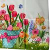 Easter Dining Tablecloth Spring Bunny Tulip Garden Egg Basket Butterflies Decor