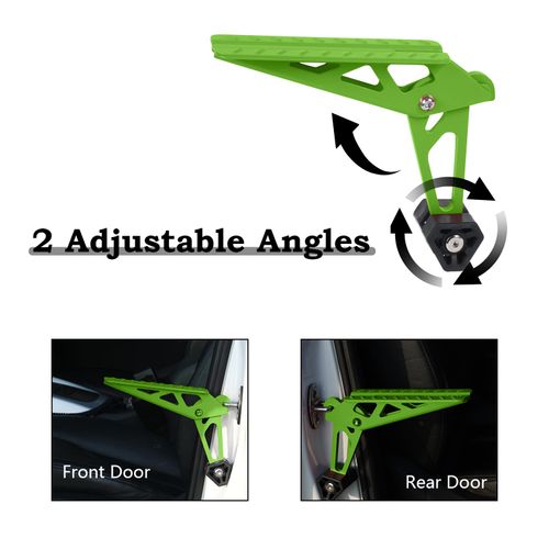 COWVIE Foldable Car Door Step Stand Pedal - Access to Vehicle's Top Roof Both Feet Stand Pedal Ladder for Most SUV Truck Green