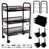 Sunpercy Cart Rack, Kitchen Wagon, With Casters, 3 Tiers, Parallel Import