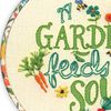 Dimensions Garden Verse Embroidery Starter Kit for Beginners, 6" Diameter, Multicolor 5 Piece