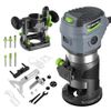 WORKPRO Compact Router Combo Kit 6 Variable Speeds to 32000 RPM for Woodworking