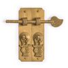 Hardware Philosophy Round Corner Brass Cabinet Backplate Strips Pull Hardware 4.1"