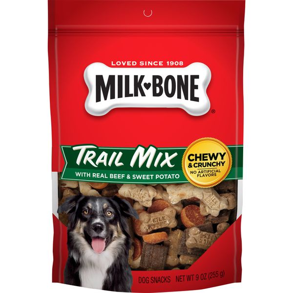 Milk-Bone Trail Mix With Real Beef & Sweet Potato Dog Treats, 9-Ounce (Pack of 3)