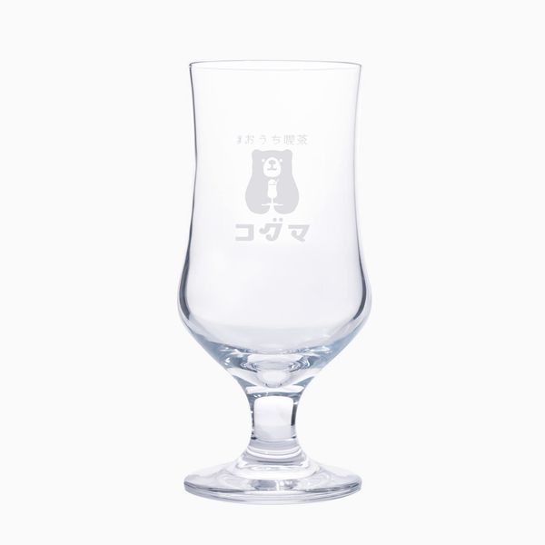 PEAKS&TREES Float Glass Cream Soda Retro Coffee House Cafe Bear Tableware Cup with Leg Goblet Ice Coffee Guest Tempered Glass Made in Japan Presentation Box