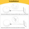 sourcing map 3.3ft Retractable Cable Lock with Square Patch Remote Control Security Lock with Adjustable Cord Tether Anti Theft for Laptop, TV, 150 G, White, 4 Pack