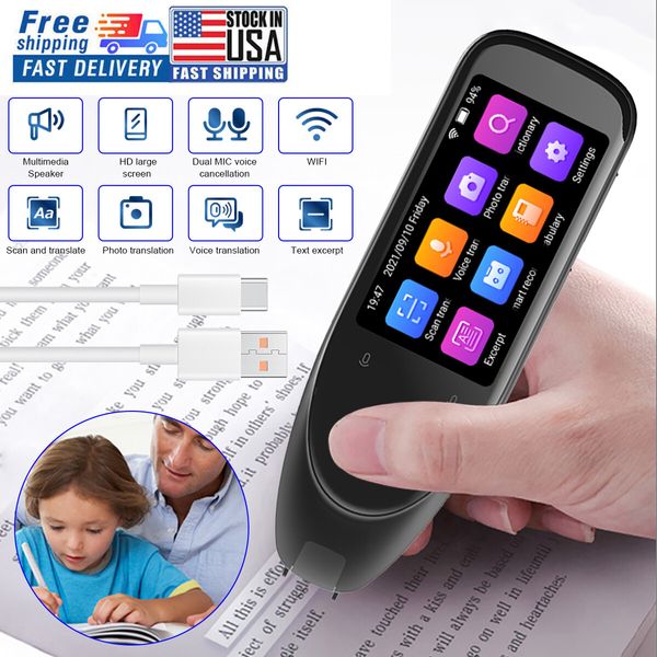 2024 Smart Scan Translation Pen Camera Text Reading 112 Language Translator Pen