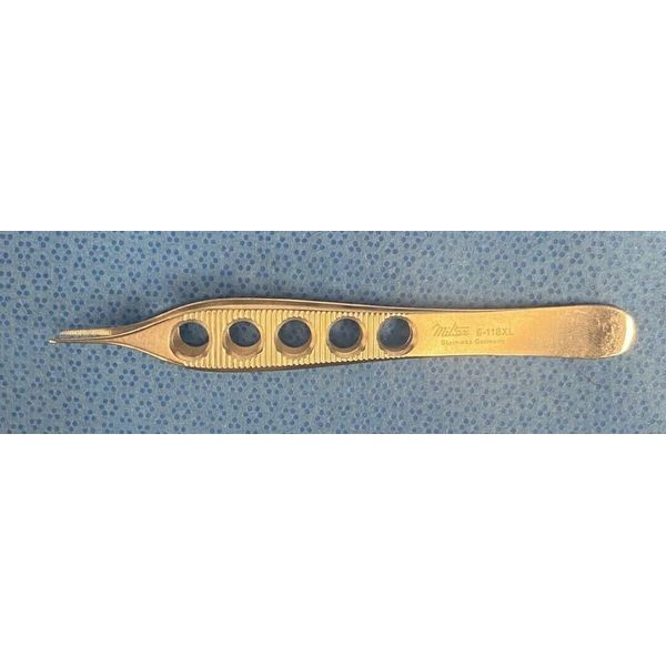 Miltex 6-118XL Adson Tissue Dressing Forceps, Serrated Jaw, Delicate Tips