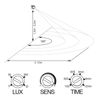 SEBSON Motion Sensor Outdoor IP65, Surface Wall mounted, HF Sensor, LED suitable, Range 15m / 180°, Programmable, Swivelling, max. 1200/300W