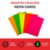 Pack of 40 Assorted Coloured Neon Fluorescent Rectangle Shape 150 x 100mm