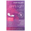 Natracare Dry & Light, Slim, Natural and Absorbent Pads with Organic Cotton Cover for Light Urinary Incontinence (1 Pack, 20 Pads Total)
