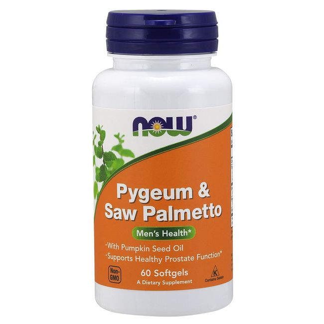 NOW Foods Pygeum & Saw Palmetto, 60 Softgels