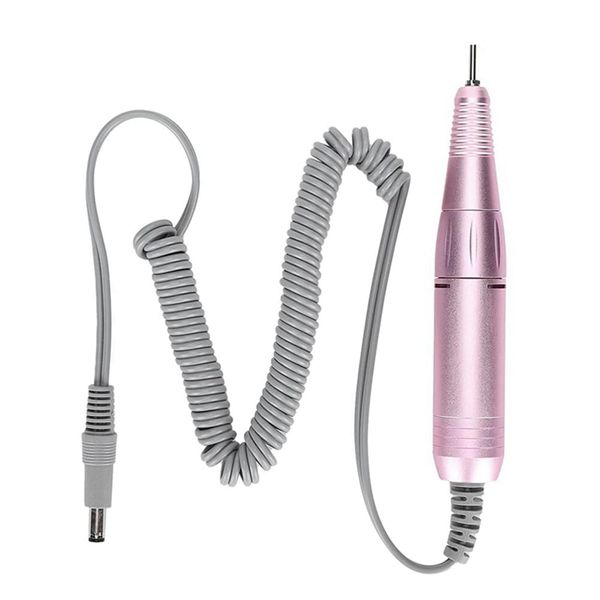 Wanjorlay Electric Nail Drill Handle 35000RPM Nail Arts Drill Hand File Polish Grind Machine Manicure Drill Replacement Parts Accessories Pink