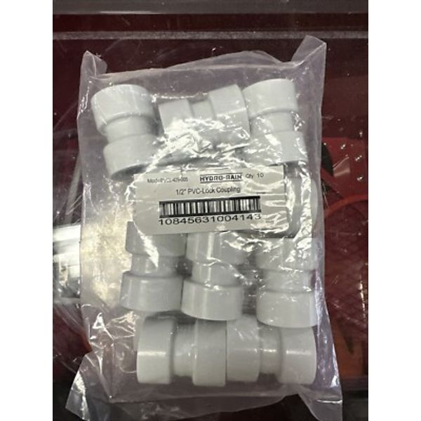 1/2” PVC Lock Couplers Hydro rain Pvcl-429-005  (Location Bin 8)