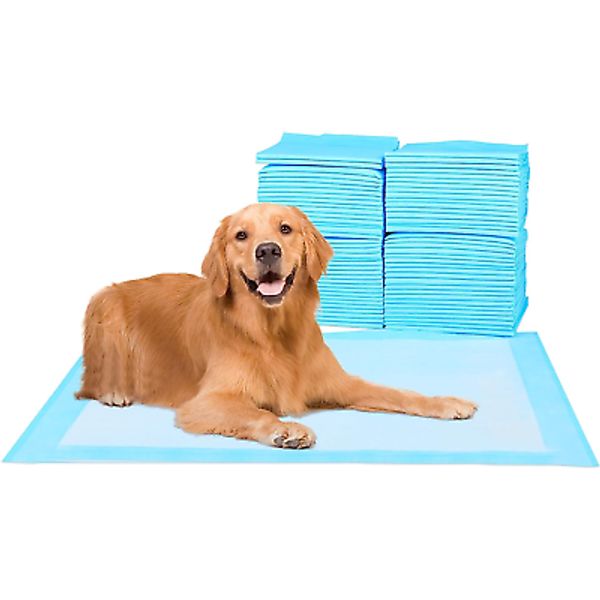 Waterproof Absorbent Puppy Training Pads, 50-Count, Size 17.1’’X23.6’’, Blue