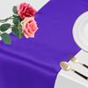 uxcell 2 Pcs Purple Satin Table Runner 12" x 108" Modern Solid Wedding Dining Birthday Party