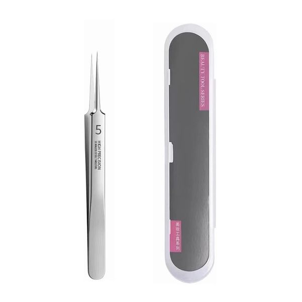 One Piece Metal Pointed Nose Tweezers Durable Stainless Steel Pointed Tweezers Fine Pointed Tweezers Ingrown Hair for Splitter Removal and Ingrown Hair Treatments