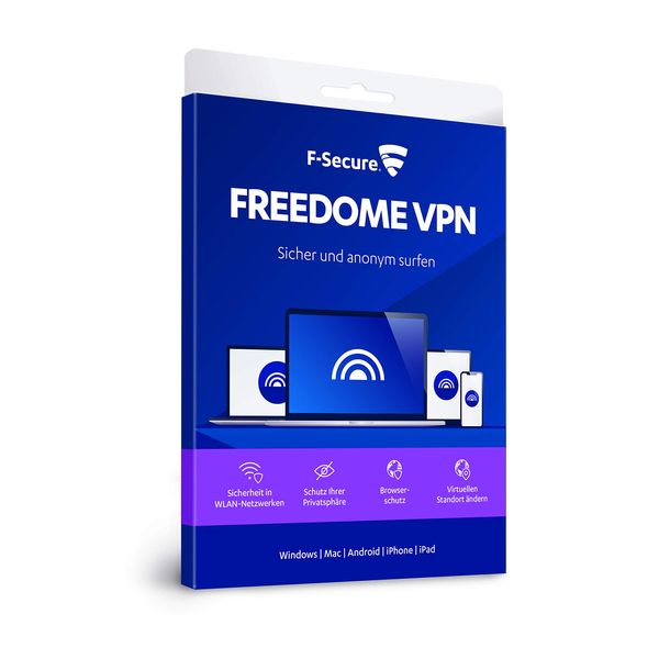 F-Secure FREEDOME VPN - 1 year / 3 devices [activation code in box packaging]